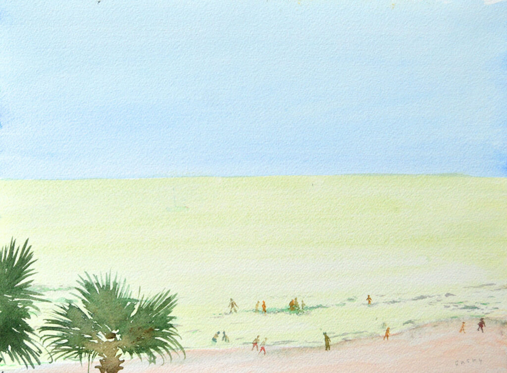 DaytonaBeach 3 - 2018 - watercolor - contemporary wall art painting available for sale