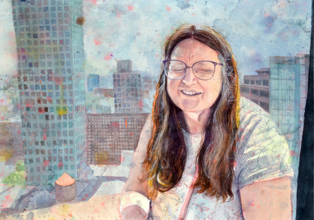 Altitude - 2024 - watercolor - contemporary wall art painting available for sale