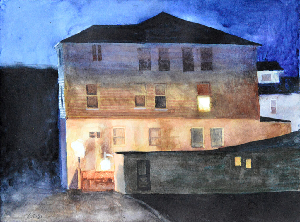 Summer Rental - 2023 - watercolor - contemporary wall art painting available for sale