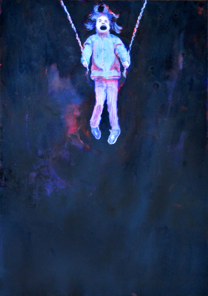 Swing - 2015 - watercolor - contemporary wall art painting available for sale