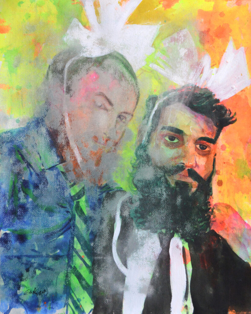 The Grads - 2019 - watercolor -  contemporary wall art painting available for sale